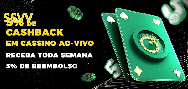 Promoções do cassino ao Vivo ssvv